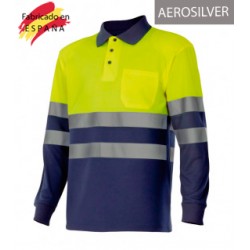 Polo m larga reflectante